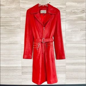 Italian Genuine Leather Trench Coat